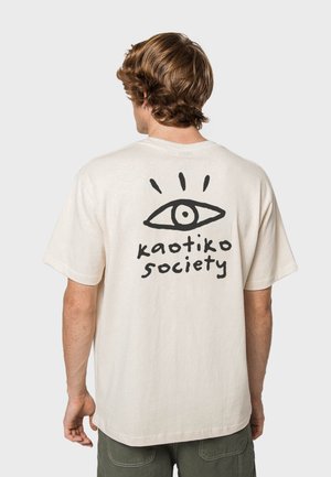 Kaotiko URBAN BOY EYE UNISEX - Tričko s potlačou - ivory