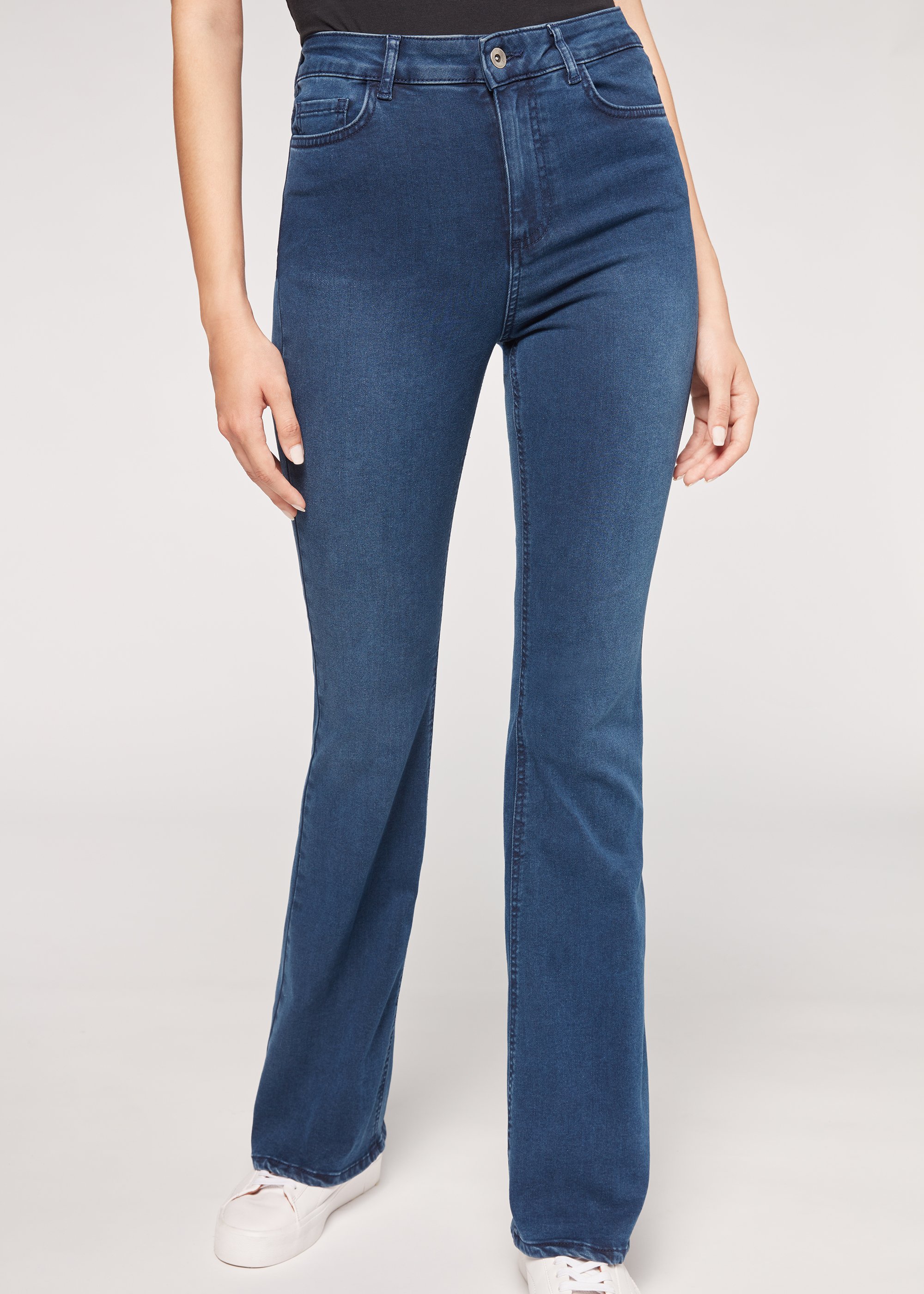 Calzedonia Vaqueros a campana - blu jeans/blue denim Zalando.es