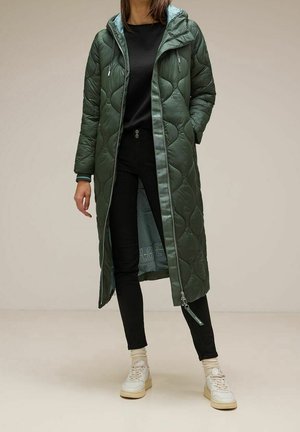 Wintermantel - mottled dark green