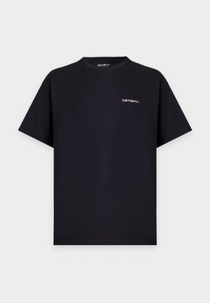 Carhartt WIP, SCRIPT - Βασικό μπλουζάκι - dark navy/white