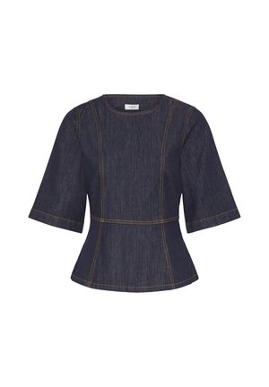 b.young, BYKANEA PEPLUM BLOUSE - Blouse - dark blue denim