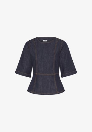 b.young, BYKANEA PEPLUM - Blouse - dark blue denim