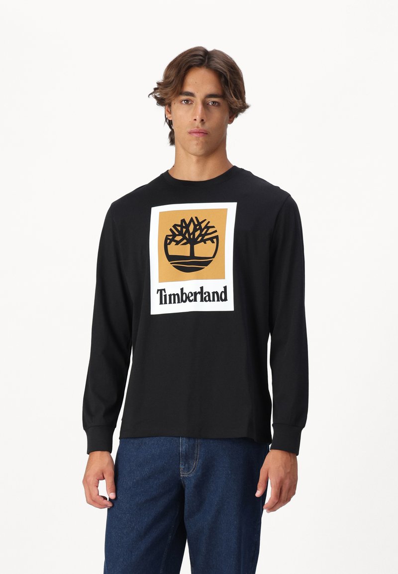 Timberland COLORED LONG SLEEVE TEE - Pitkähihainen paita - black