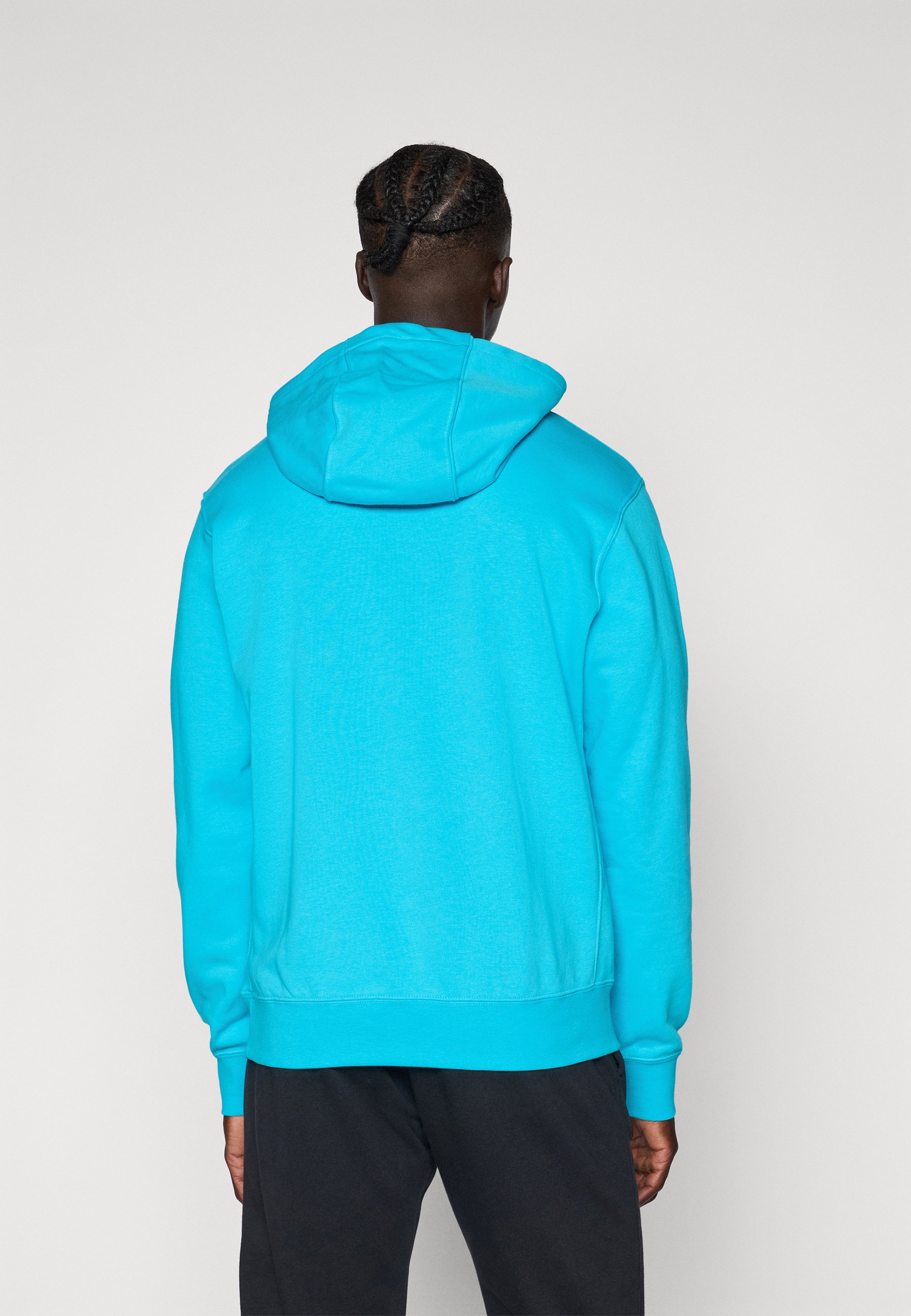 nike club hoodie bleached aqua