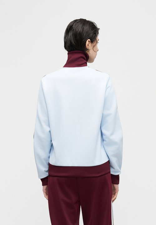 adidas CLASSIC TT - Zip-up sweatshirt - crystal sky/maroon — photo 5