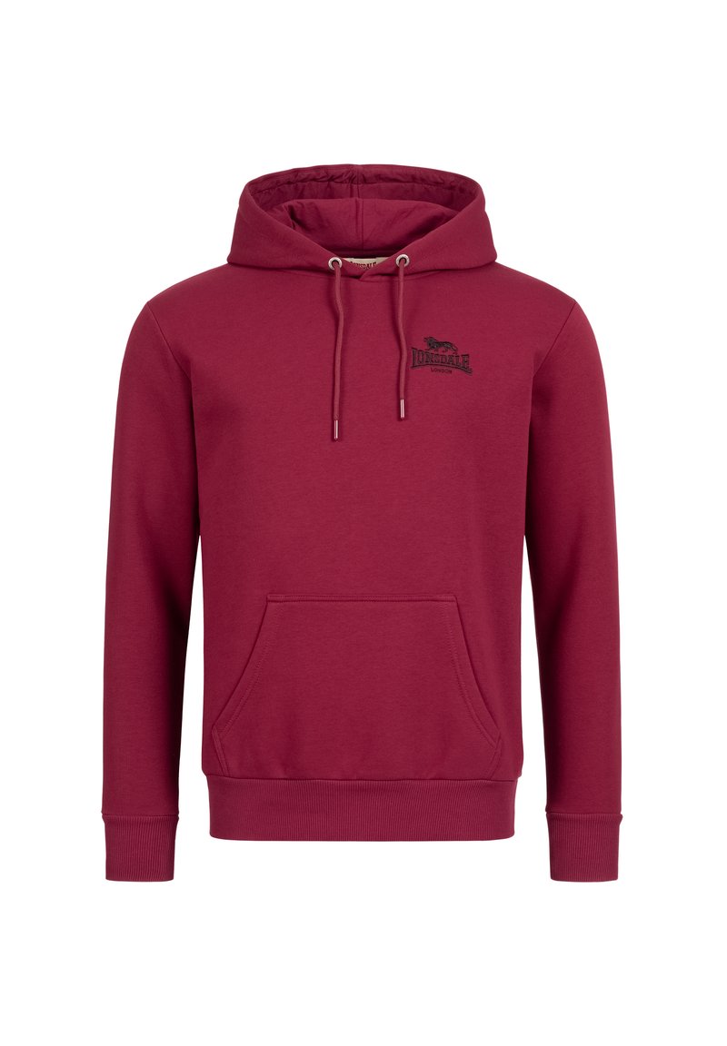 Lonsdale NORMALE PASSFORM TALMINE - Felpa con cappuccio - dark red