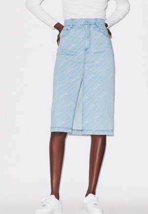 MONOGRAM - Denim skirt - blue