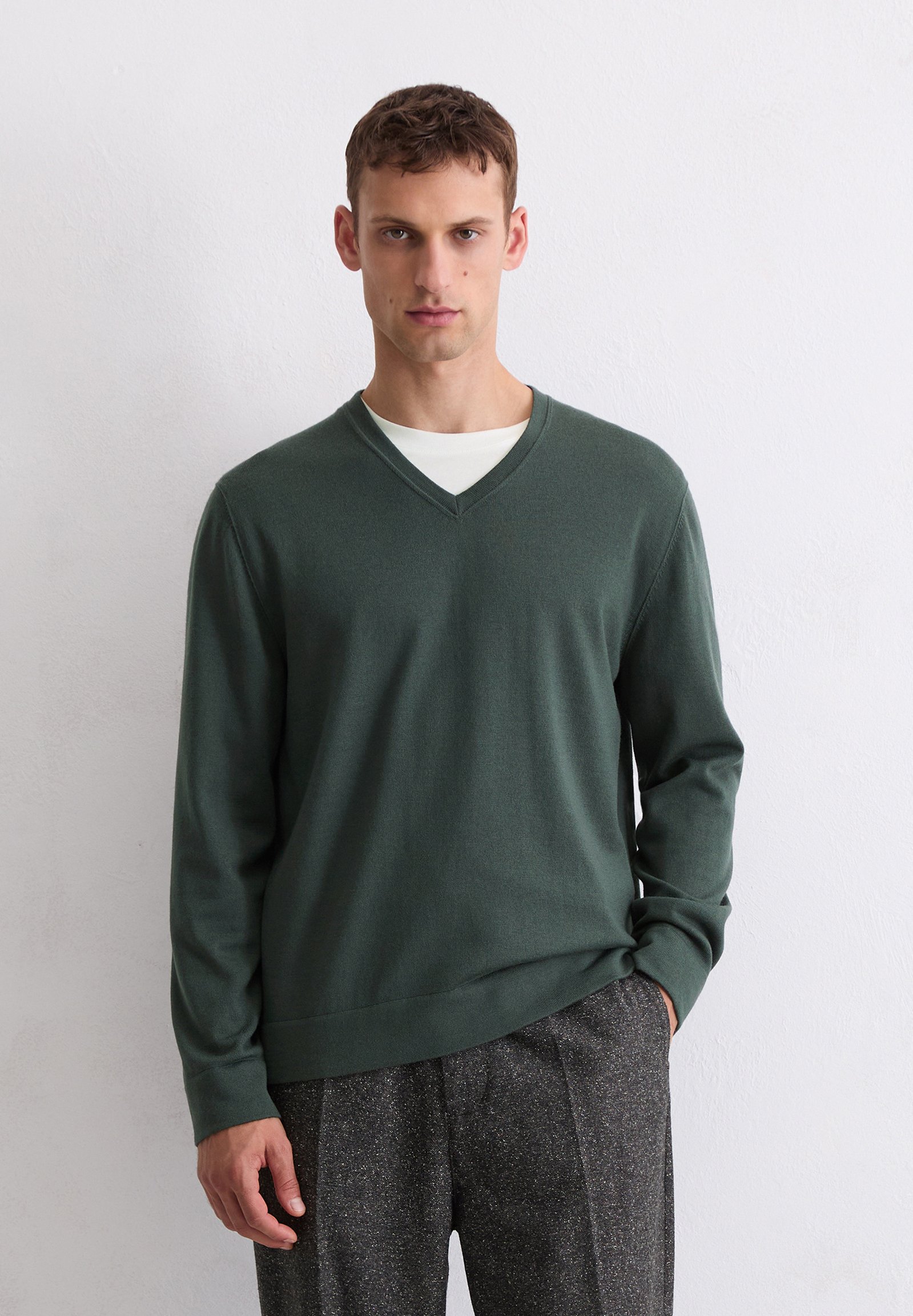 Marc O'Polo V-NECK Strickpullover mangrove/grün Zalando