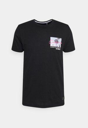 Camiseta estampada - jet black/multicolour