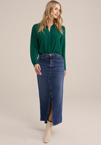 WE Fashion Bluza z gumbi - green