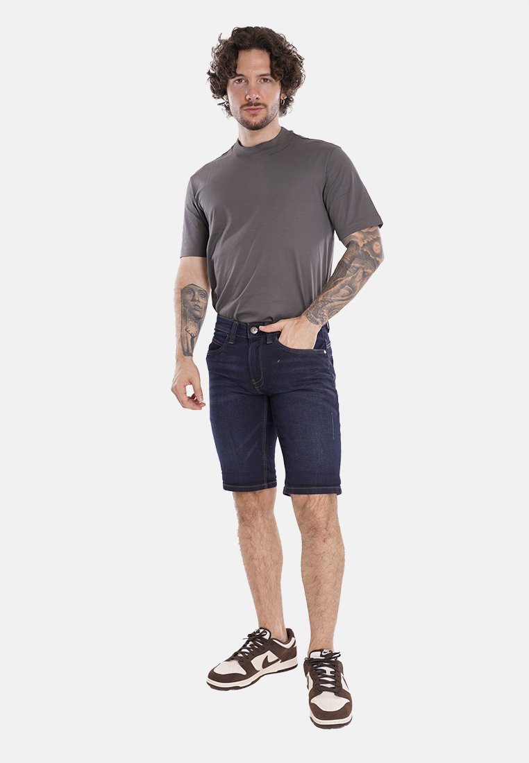 INDICODE JEANS Jeansshort donkerblauw denim