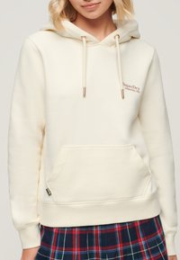 Superdry & Co ESSENTIAL LOGO - Felpa con cappuccio - off white