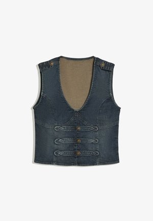 Bershka, WAISTCOAT - Blouse - blue denim
