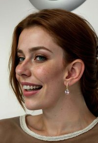 Latelita ALEXANDRA OVAL DROP EARRINGS GOLD MORGANITE - Örhänge - gold-coloured