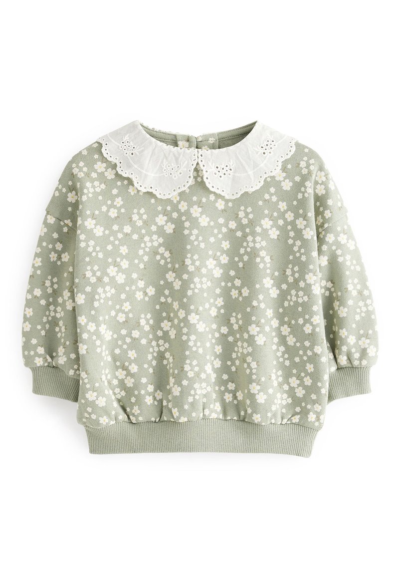 Next BRODERIE COLLAR SWEATSHIRT Sweatshirt green/vert ZALANDO.FR