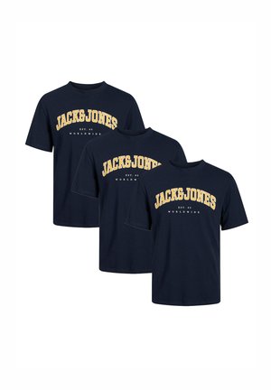 3 PACK - Print T-shirt - navy blazer