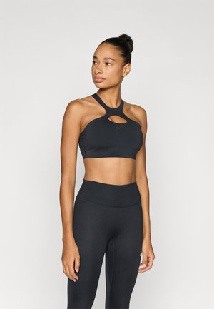 BRA - Sport-bh met medium support - black/anthracite/smoke grey