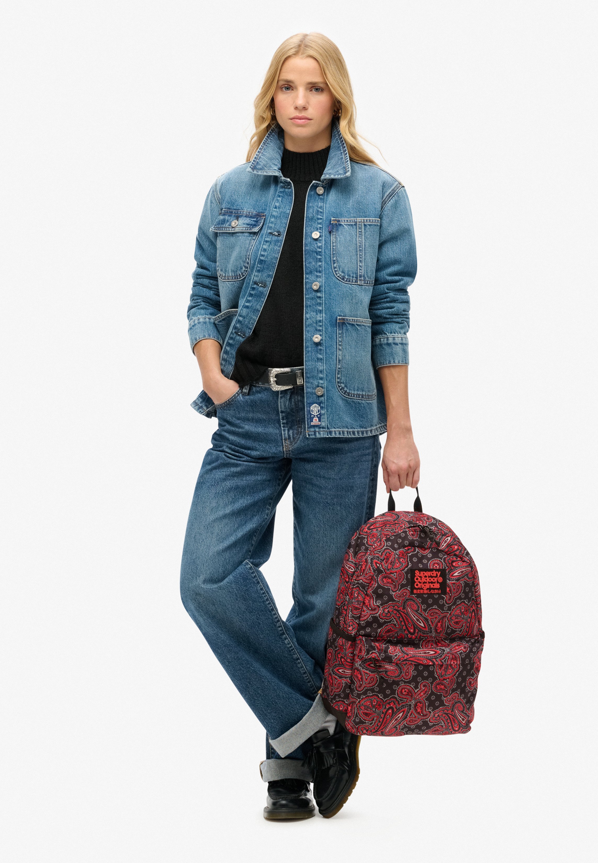 Sac à Dos Superdry Heavy Montana - Toile De Coton Noir - Occasion Très Bon état