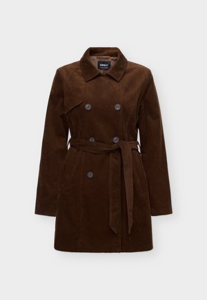 ONLY, ONLVALERIE CORDUROY TRENCHCOAT OTW - Κλασικό παλτό - chicory coffee