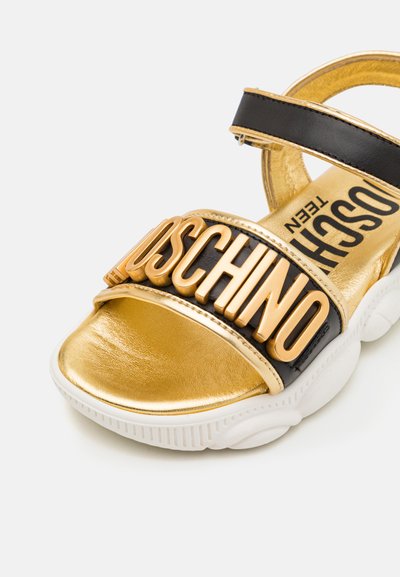 MOSCHINO UNISEX - Σανδάλια - black/gold