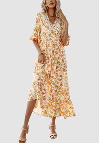 Outfitters Nation ESTAMPADO - Vestido informal - naranja