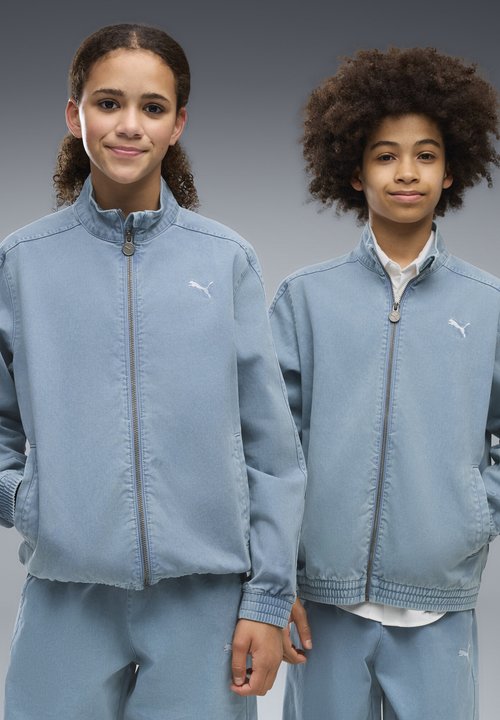 PUMA T7 RELAXED WASHED TWILL TRACK JACKET GIRL UNISEX - Training jacket - cool blue — photo 4