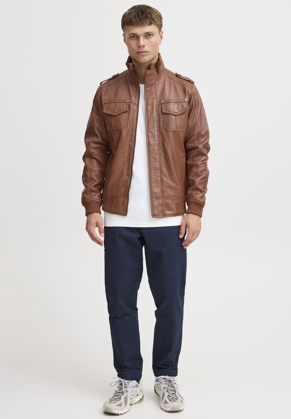 SDCAMASH - Leather jacket - golden bro2