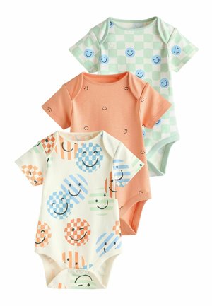 Next SHORT SLEEVE 3 PACK - Body - blue white orange happy face