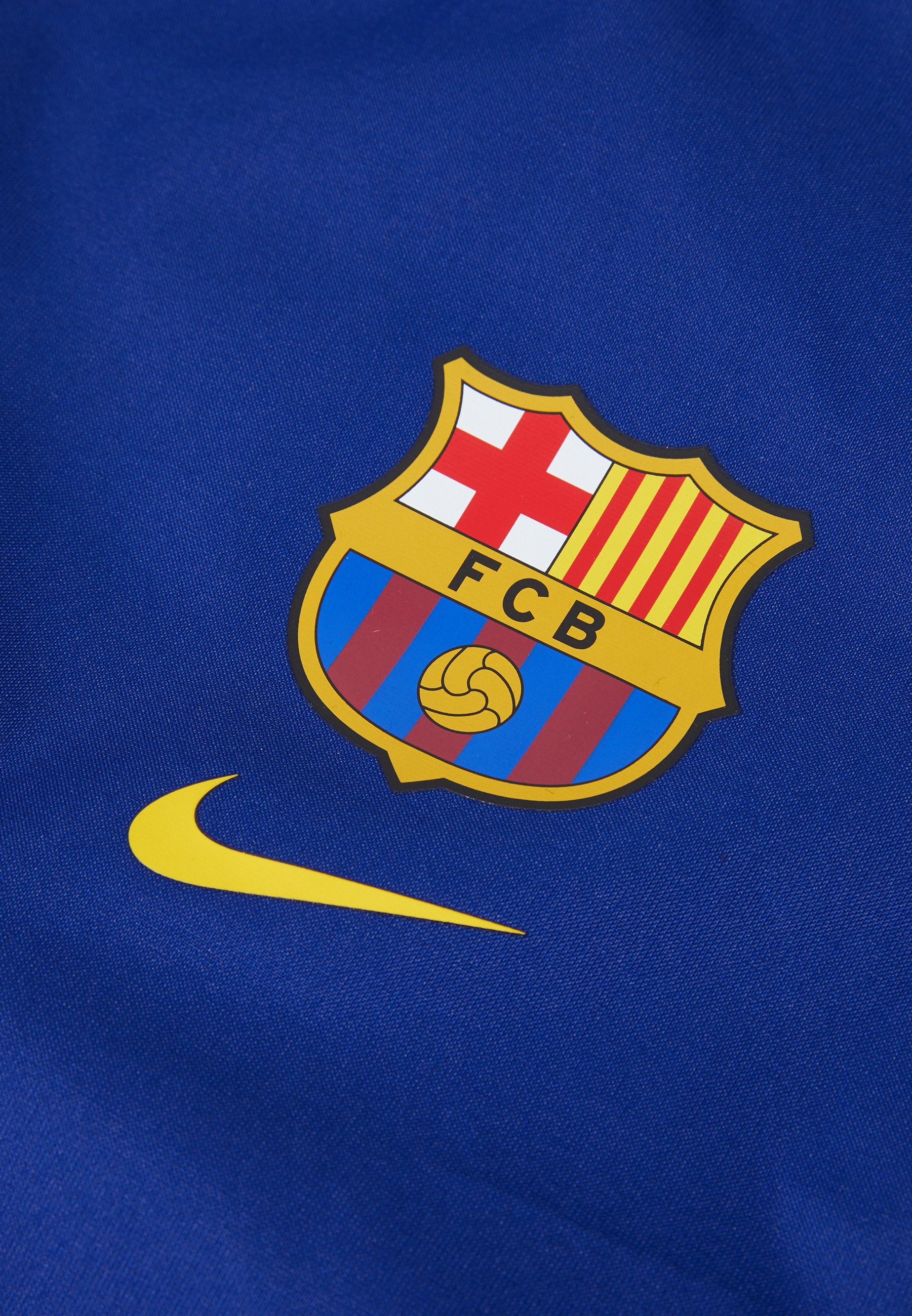 Sac De Sport Officiel FC Barcelone - Design Rayures Bleu/Bordeaux, Blason Doré - Taille Unique, Cordon De Serrage