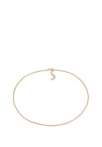 Collier en chaîne plaqué or avec un design délicat torsadé, fermeture à mousqueton et longueur ajustable avec chaîne d'extension.