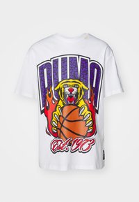 Puma CROWD CRAZE TEE - T-Shirt print - white