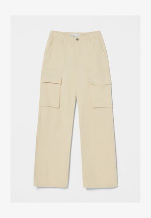 STRAIGHT FIT - Cargo trousers - sand