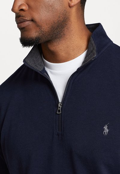 Polo Ralph Lauren Big & Tall LUXURY JERSEY QUARTER ZIP PULLOVER - Camisola de manga comprida - aviator navy