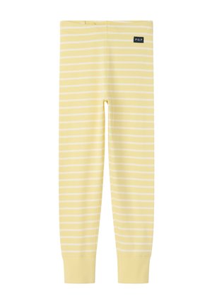 STRIPED ADJUSTABLE WAIST   - Bukser - pale banana