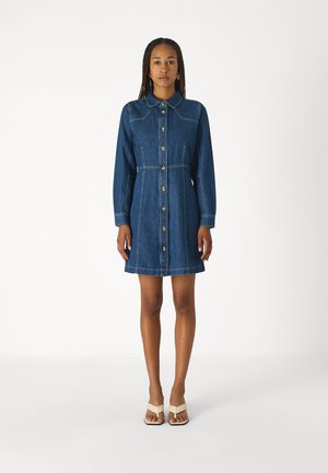MSCH Copenhagen EMMA DRESS - Denimové šaty - dark blue wash