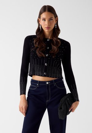 RHINESTONE MINARA CARDI - Gilet - jet black a