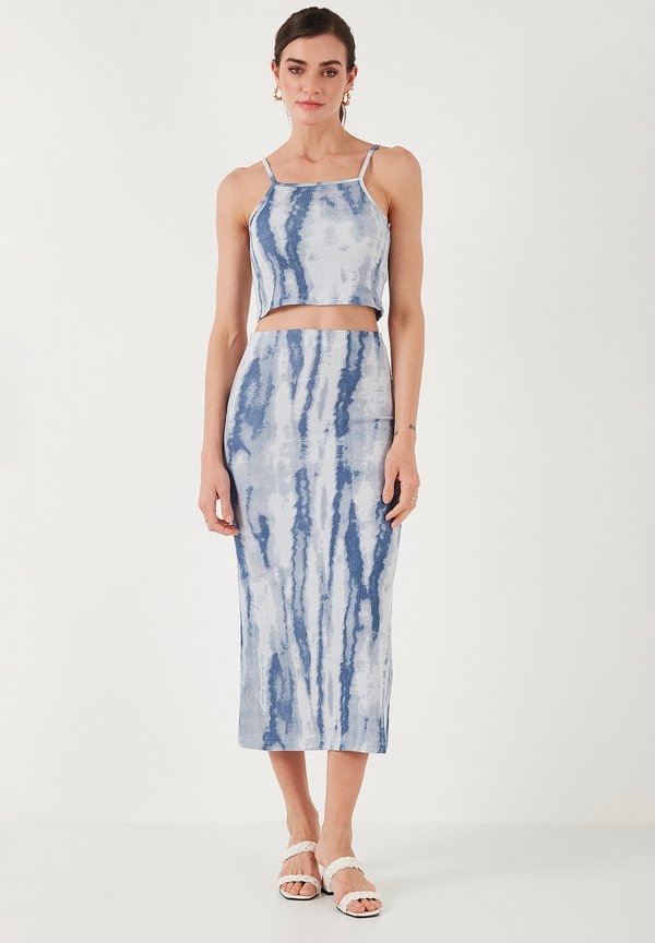 SET SLIM FIT - Bleistiftrock - indigo