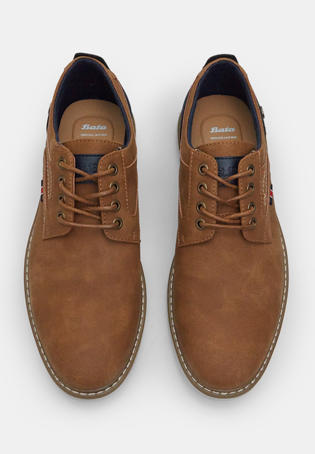 bata brown casual shoes