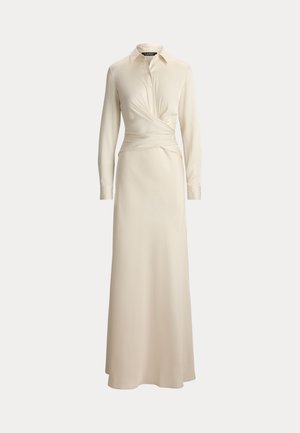 Lauren Ralph Lauren, PLEATED BUTTON UP CHARMEUSE GOWN - Ένδυση για ειδικές περιστάσεις - mascarpone cream