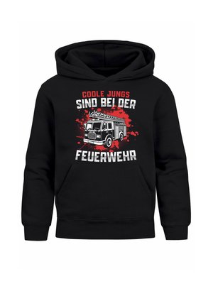 FEUERWEHR LÖSCHZUG SPRUCH LUSTIG COOLE SIND BEI DER - Kapuzenpullover - schwarz