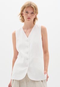 FARIDA - Strukirani kaput - pure white