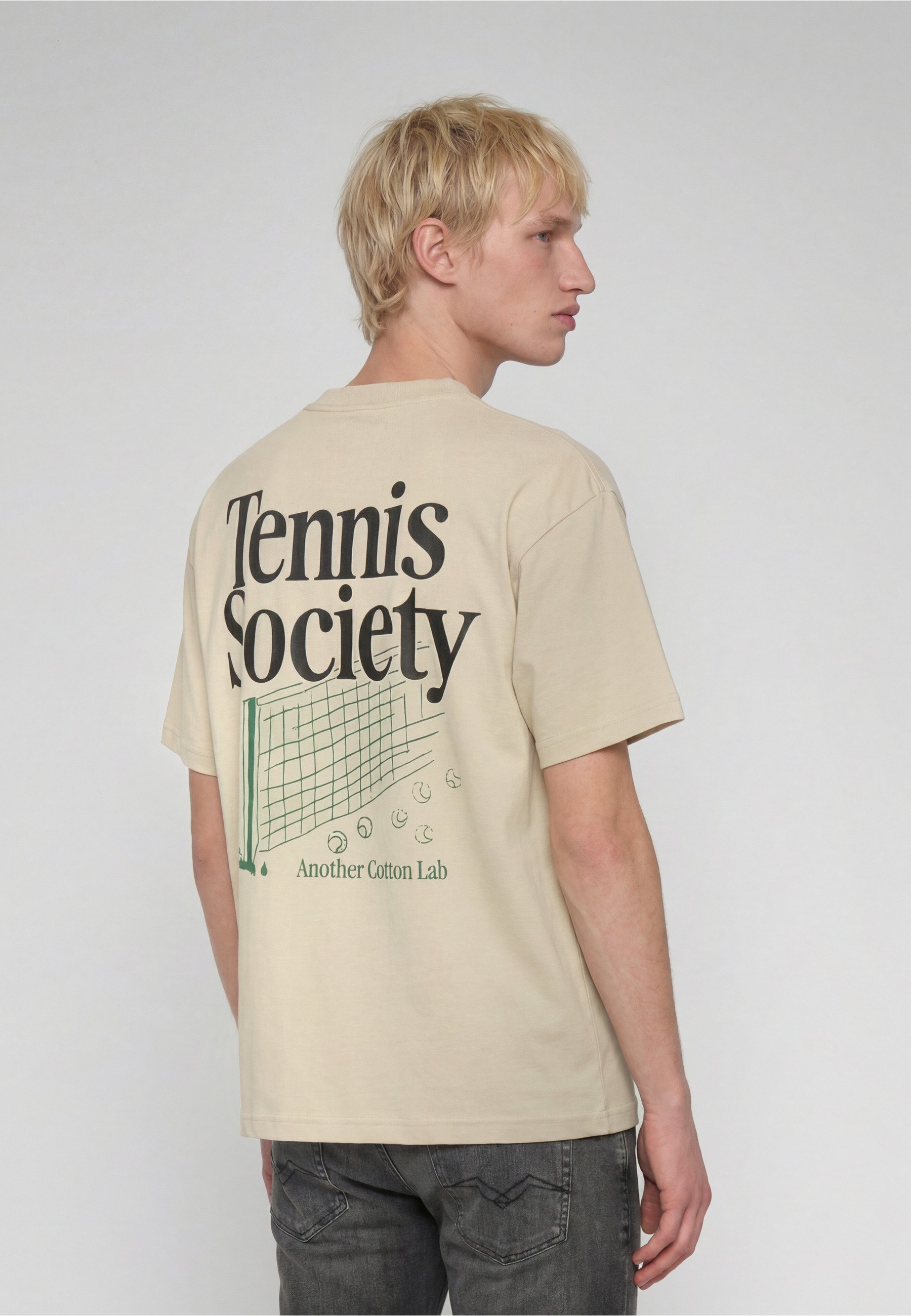 Another Cotton Lab TENNIS SOCIETY - T-Shirt print - beige - Zalando.ch