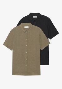 LINEN MIX BLEND 2 PACK - Majica - black/olive