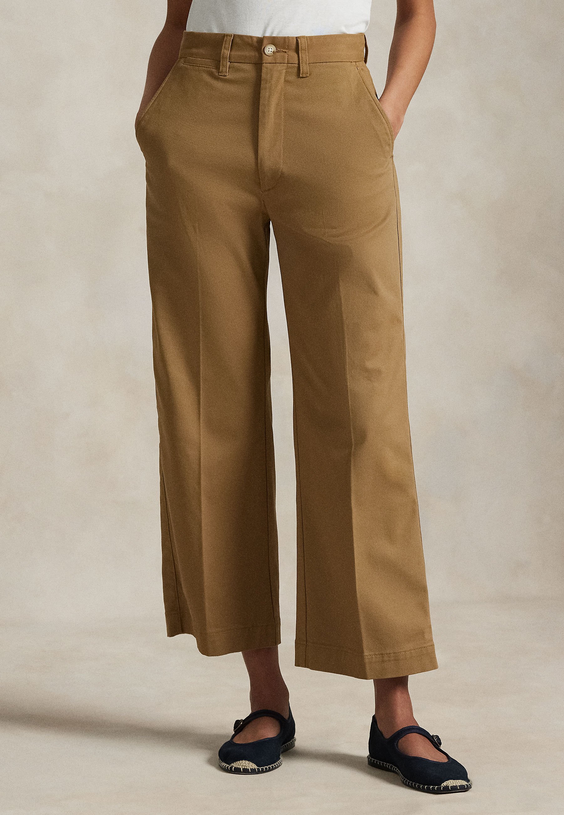 Polo Ralph Lauren CHINO WIDE LEG PANT - Trousers - montana khaki