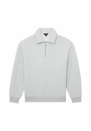 Helehall hall pikkade varrukatega kampsun lukuga kraega, soonikkoes mansettide ja lõdva lõikega, pehme tekstuuriga. Sobib vabaajaks.