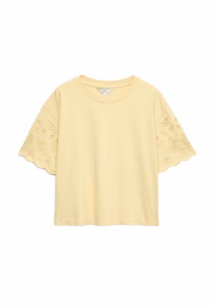 Marks & Spencer, BRODERIE BOXY - T-shirt imprimé - yellow