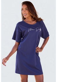 LASCANA VIVANCE DREAMS BY LASCANA VITAMIN SEA BIGSHIRT - Nočná košieľka - navy