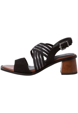 Tamaris Sandals - black cognac