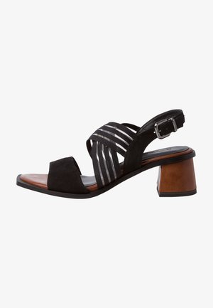 Tamaris Riemensandalette - black cognac