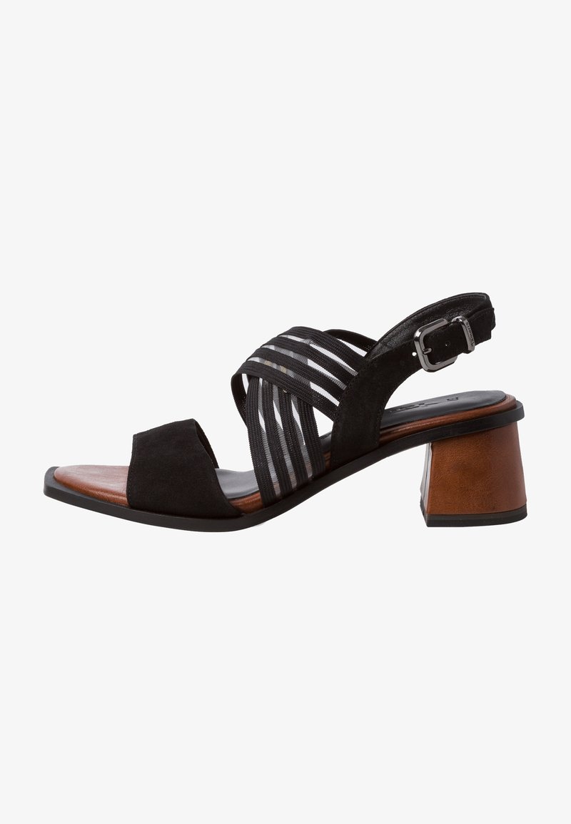 Tamaris Sandals - black cognac